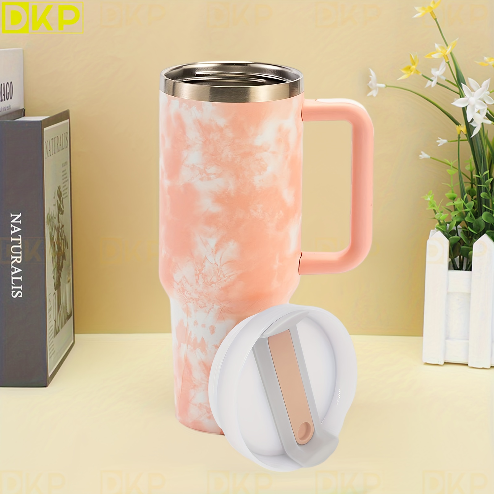 Sparkle On The Go: Stainless Steel Insulated Tumbler With Handle, Straw Lid,  And Car Cup - Perfect For Travel, Work, And Outdoor Activities - Temu