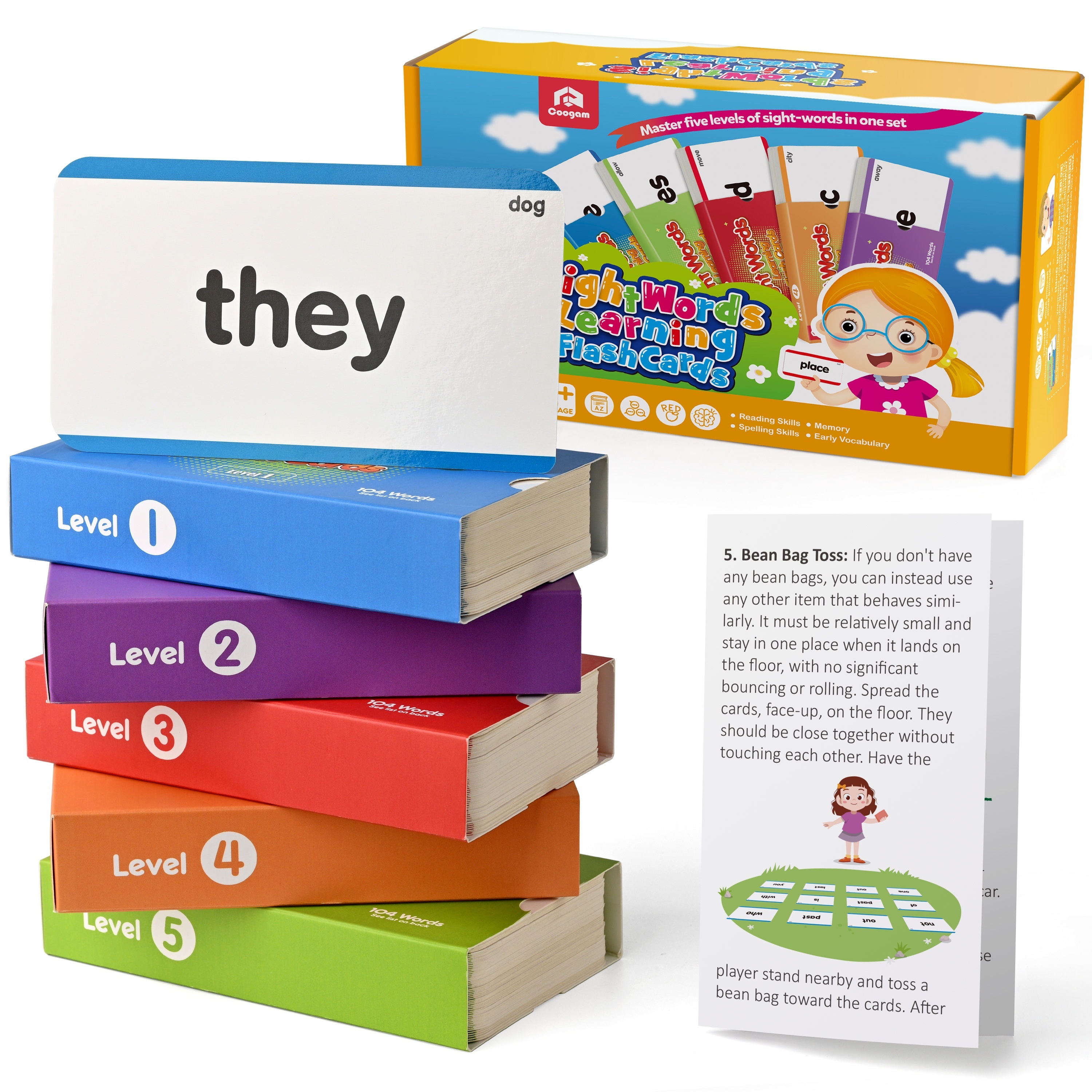 Coogam Reading & Spelling Learning Toy,Wooden Letters Flash Cards Sight  Words Matching ABC Alphabet Recognition Game Set for Kid - AliExpress