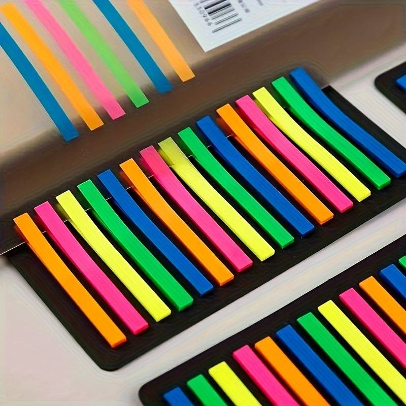 Page Flags UniBright Sticky Index Tabs 350-Pack - Neon Page Markers For Notebooks, Books & Documents, Assorted Sizes Annotation Flags