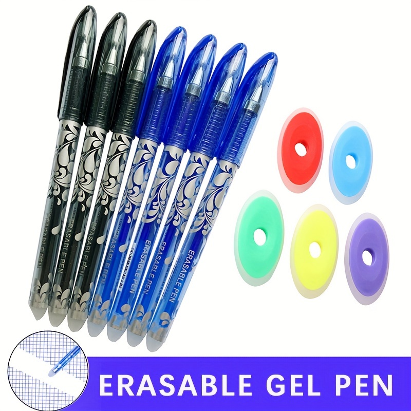 Bolígrafos de Gel de dibujos animados para niños, BOLI borrable por calor  de 0,5mm, con tinta azul, suministros de oficina, H3206, lote de 12 unidades
