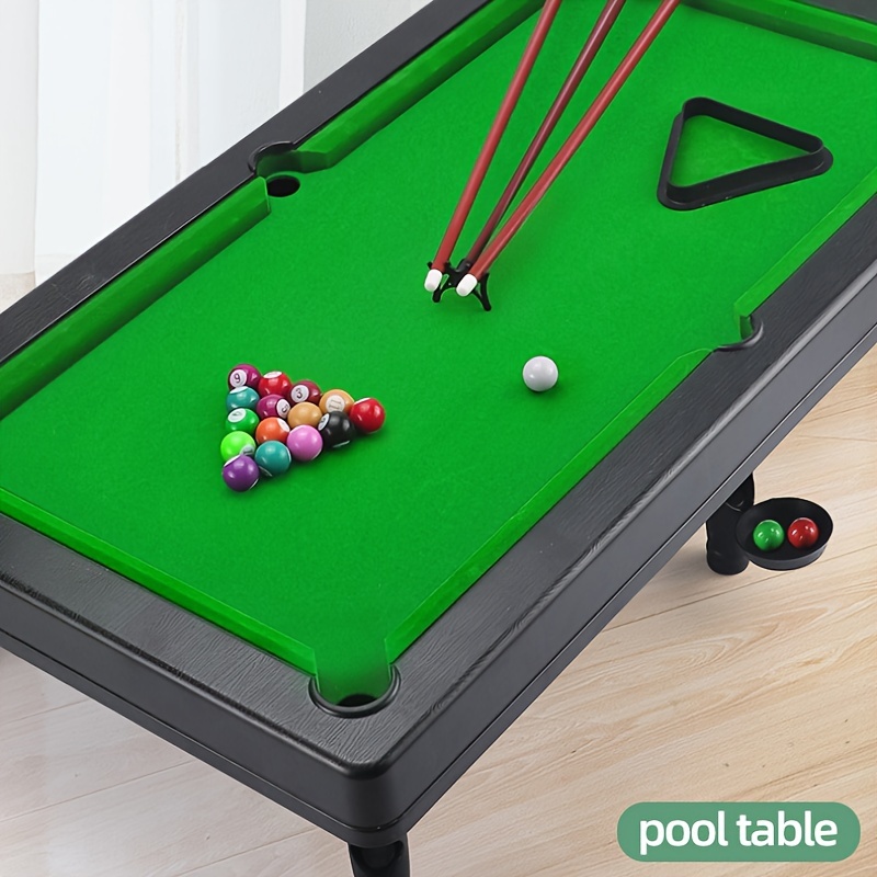 Mini Pool Table Tabletop Desktop Billiards Snooker Game with 2 Sticks &  Balls Home Office Desk Stress Relief Games - AliExpress
