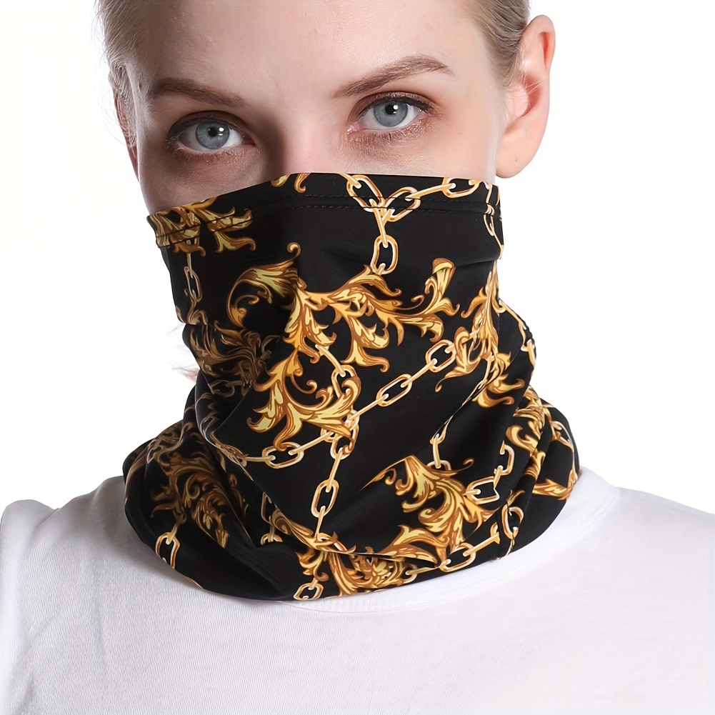 Solid Cooling Bandana Scarf, Face Cover, Buff UV Protection Neck Gaiter, Sporty Summer Sunshade Face Mask for Outdoor Cycling Hiking Fishing,Temu