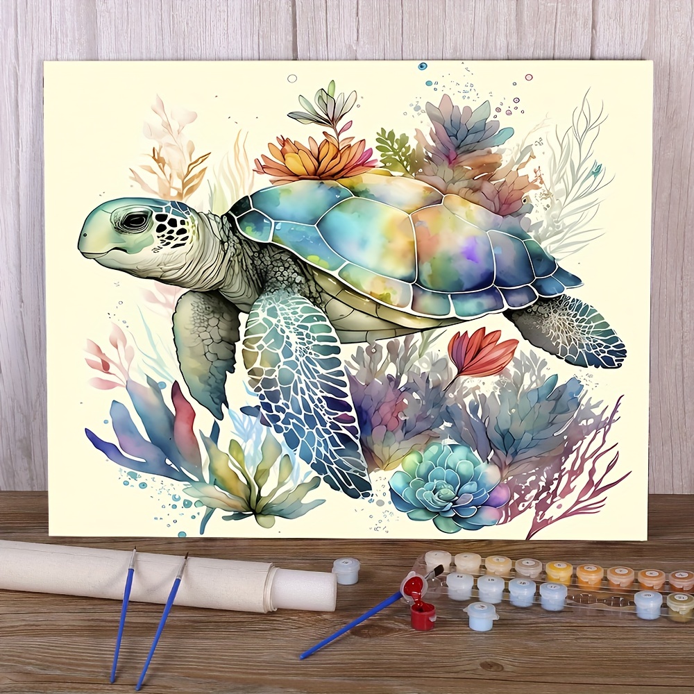 Paint By Numbers For Adults Turtle Diy Digital Oil Painting - Temu