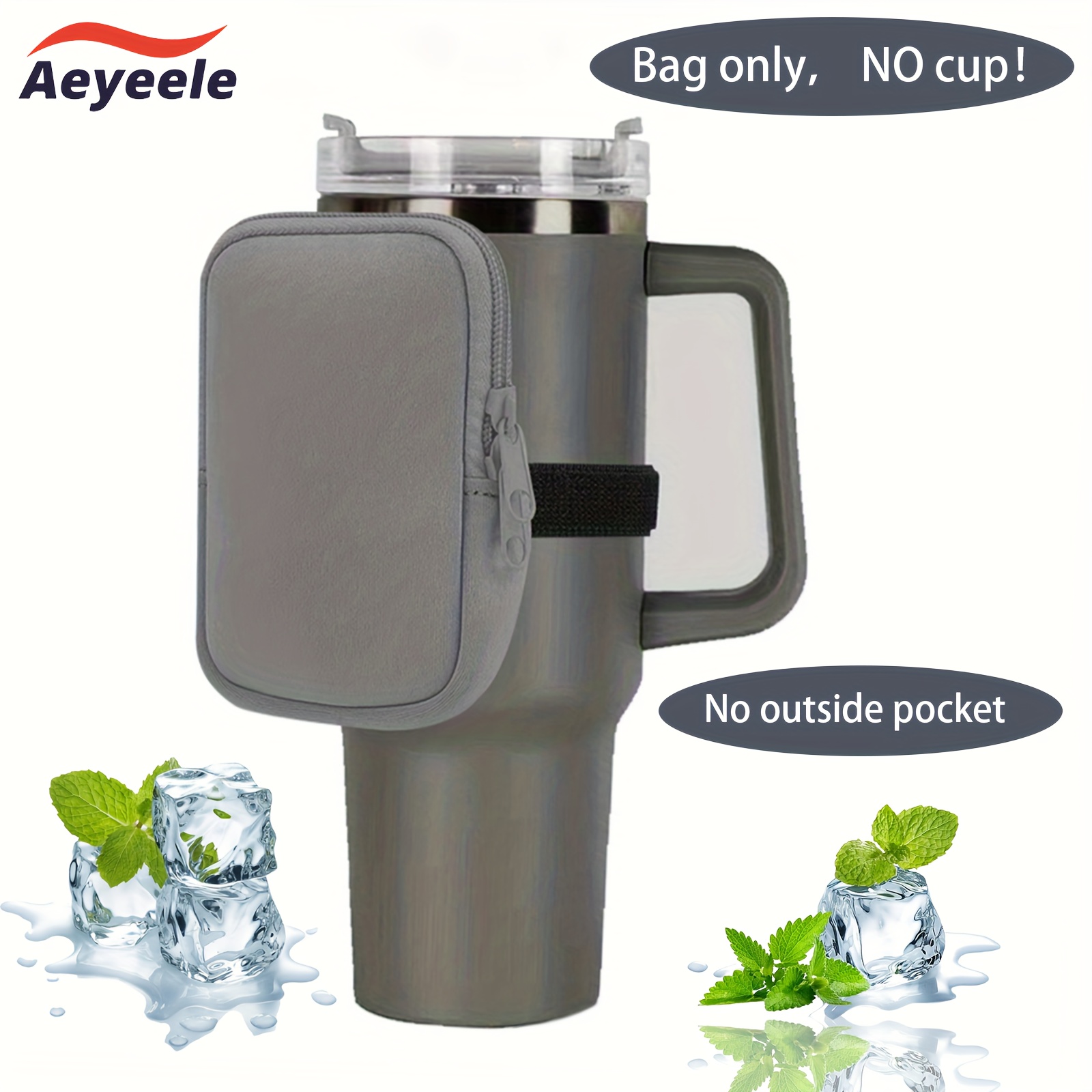 Aeyeele Water Bottle Portable Key Phone Bag, Leisure Arm Wrist Mini Bag,  Ice Water Cup Gym Small Zipper Storage Bag Organizer Accessories For  Running Outdoor Sports - Temu