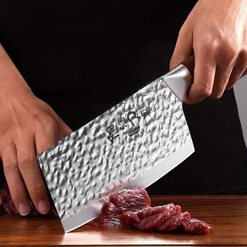 Kitchen Knife Set With Holder Household Bone Chopping Knife - Temu