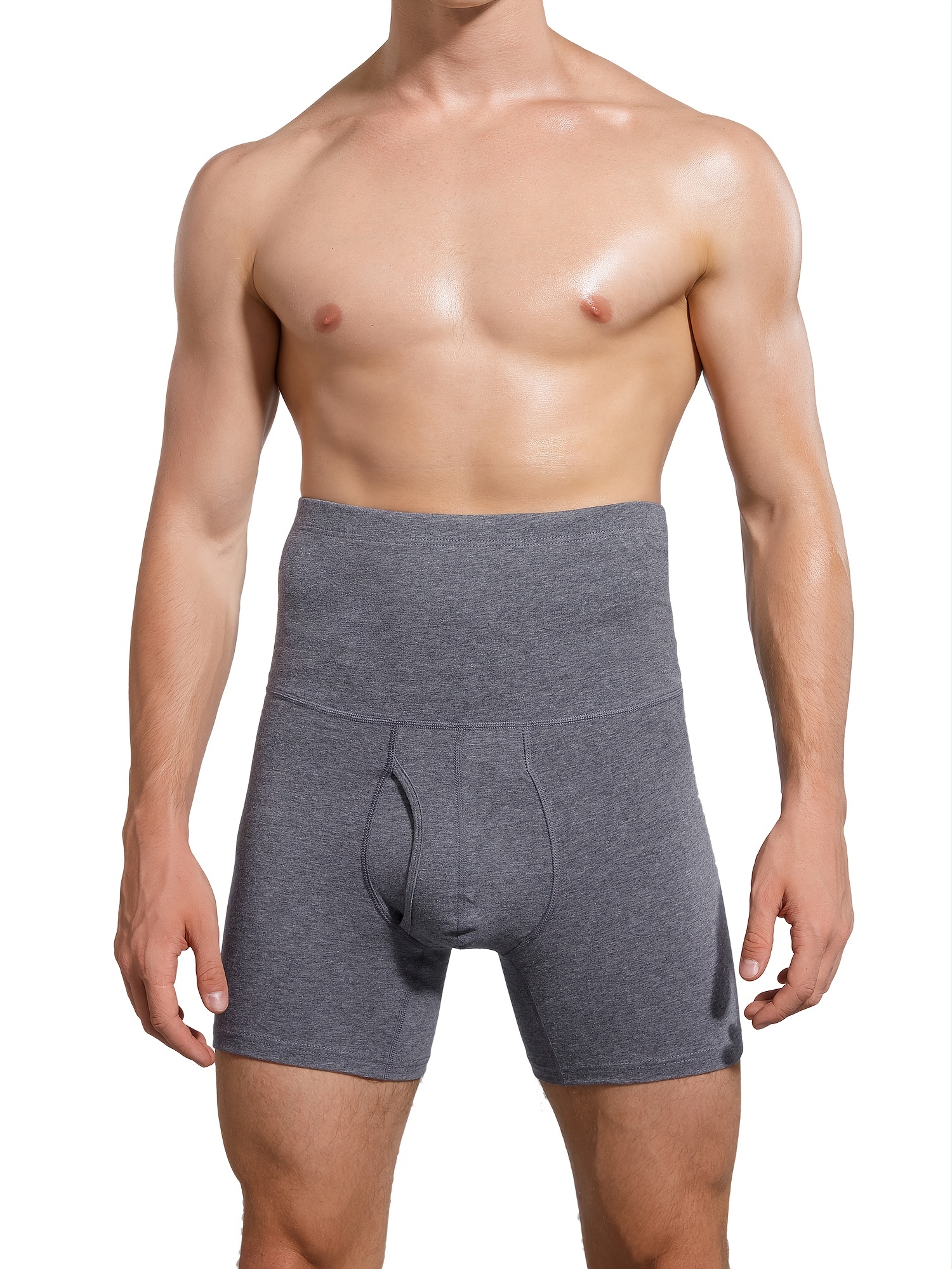 Men 4pcs Pads Tummy Control Shorts Low Waist Slimming Underwear