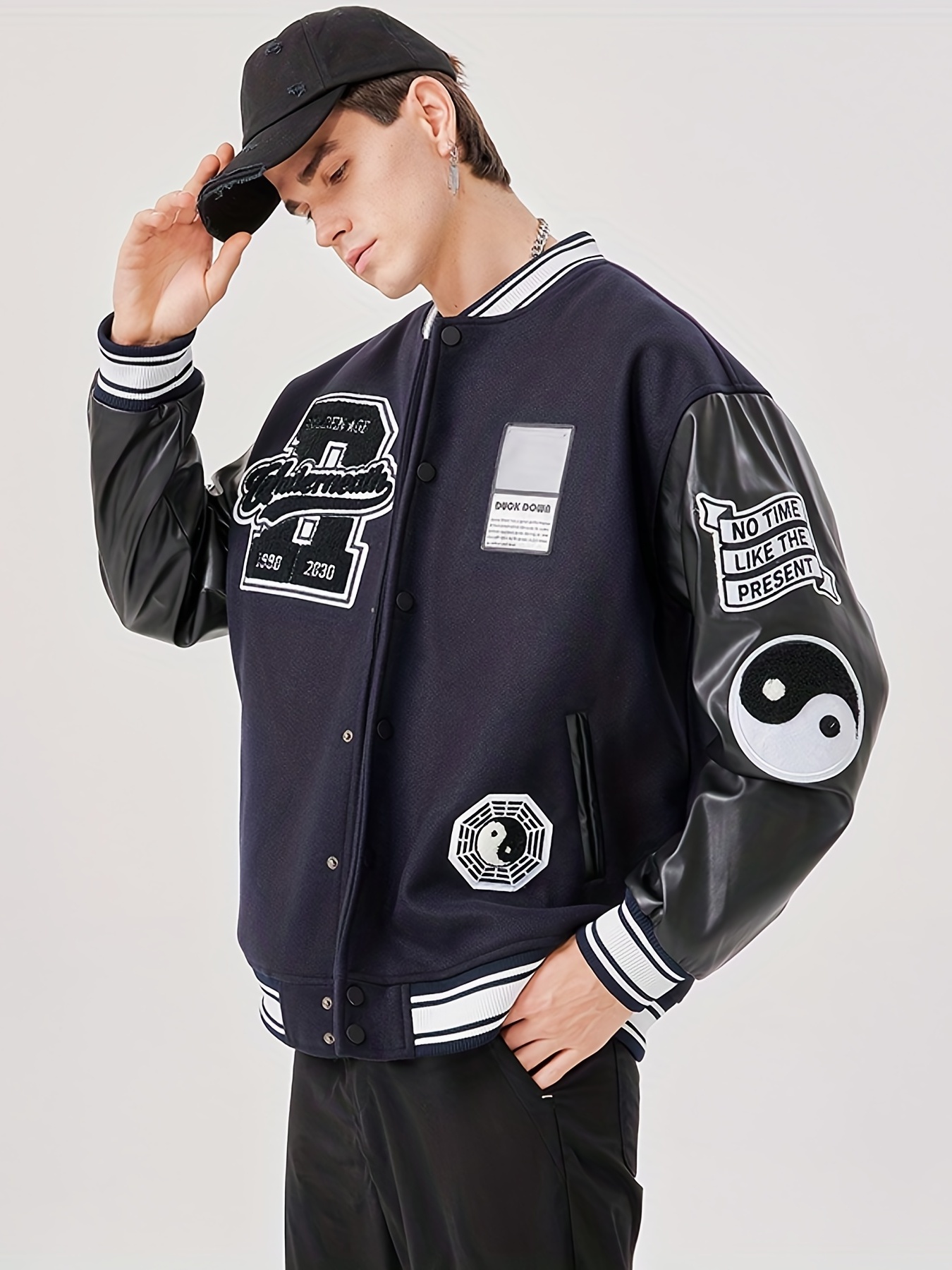 Time Patches Varsity Jacket