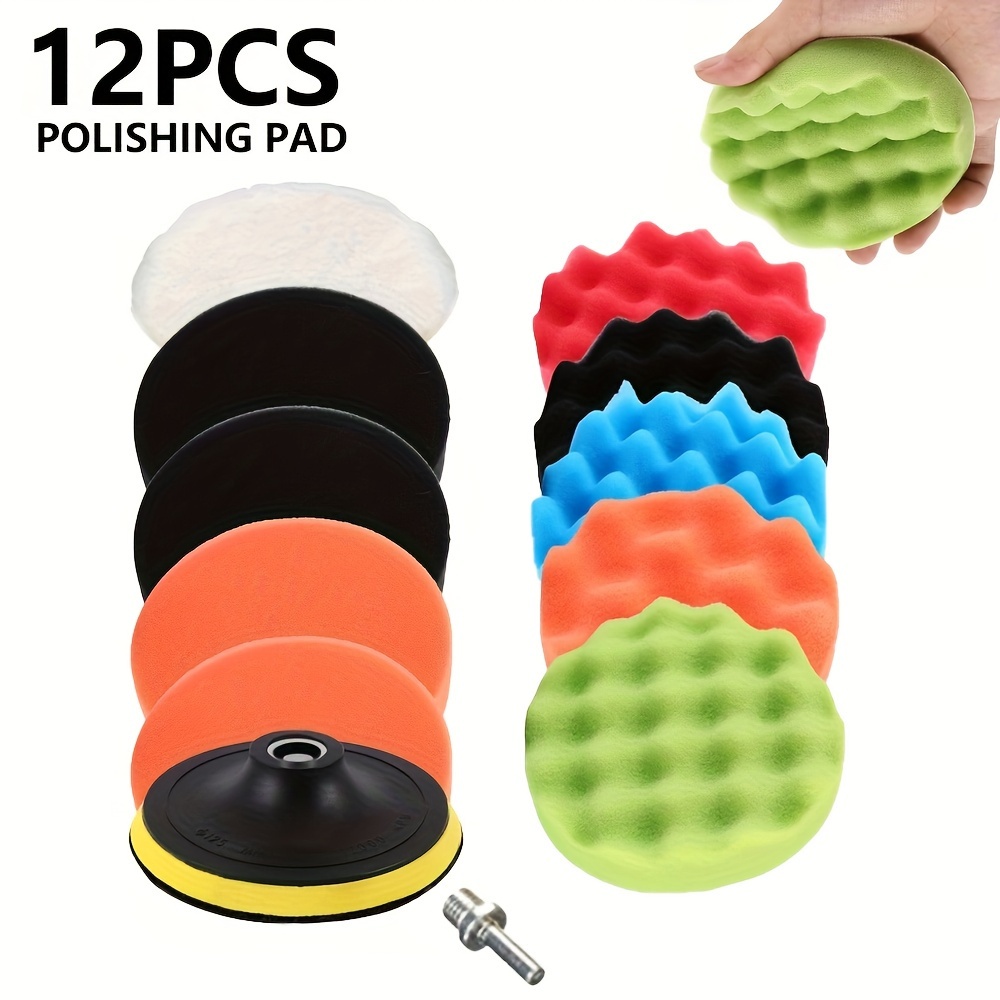 Car Foam Drill Buffing Pad Polishing Pads Kit Buffer - Temu