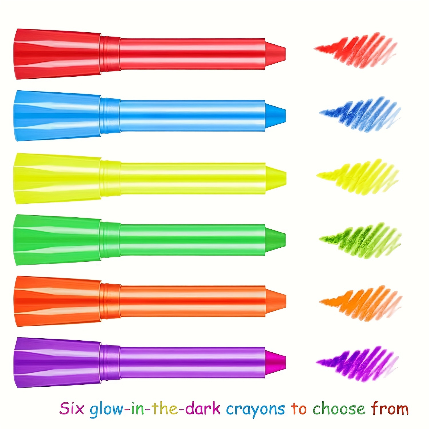 Luminous crayon 6Pcs Luminous Face Paint Crayons Glow in The Black