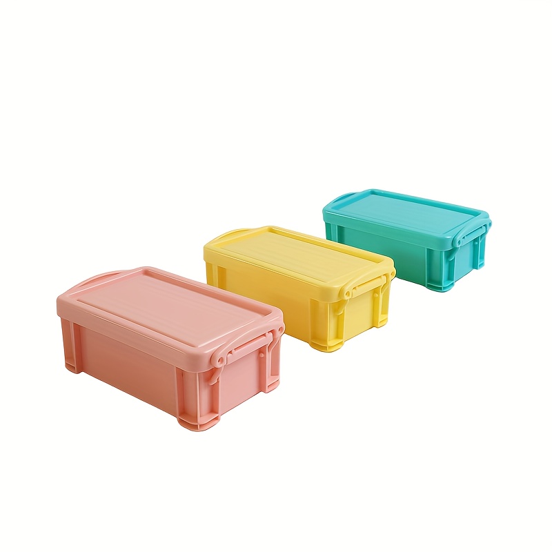 Pp Plastic Dustproof Mini Storage Box Stationery Sundries - Temu