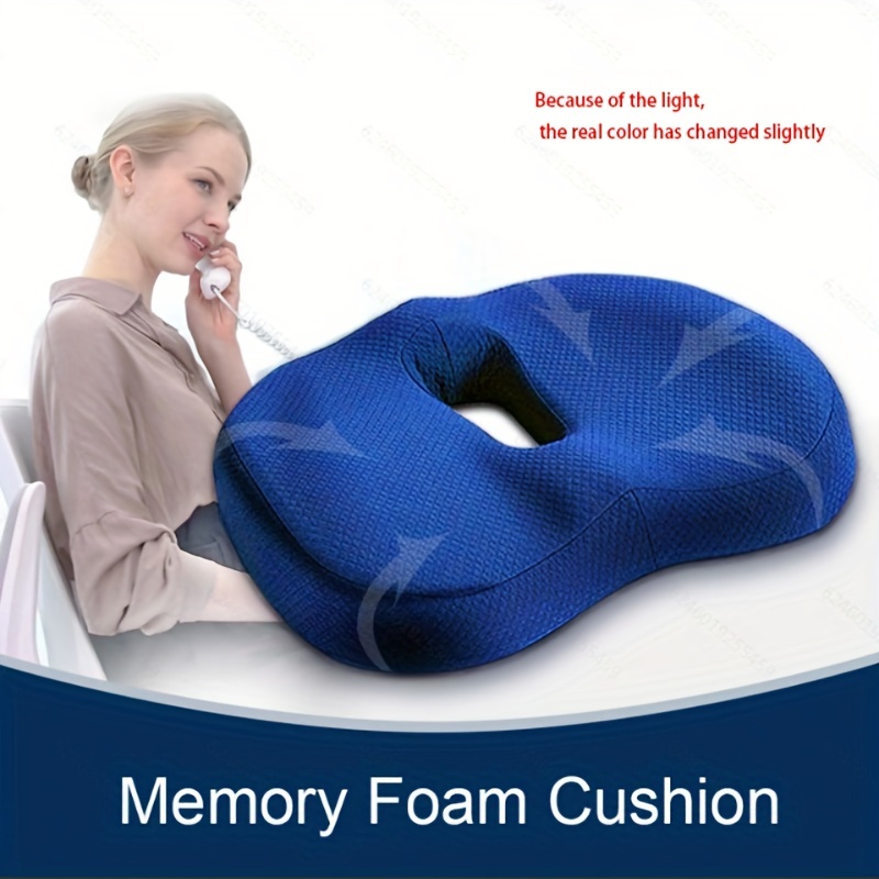 SAIREIDER Lumbar Support Pillow and Office Chair Cushion, Memory Foam Car  Seat Cushions Back Support Pillows, Reduce Pressure On Tailbone and Sciatic