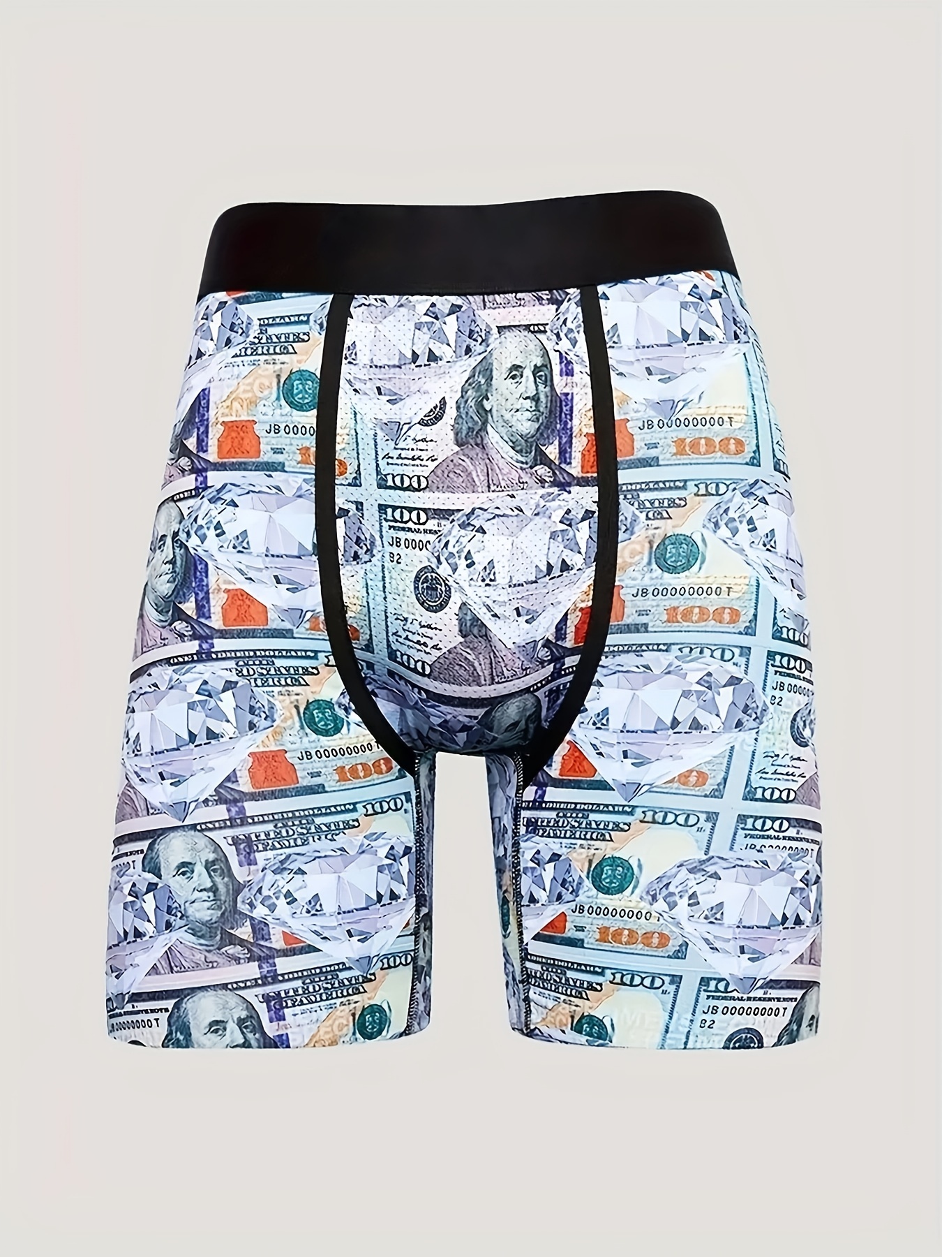 Snacks Print Men's Boxer Briefs Shorts Breathable Comfy Long