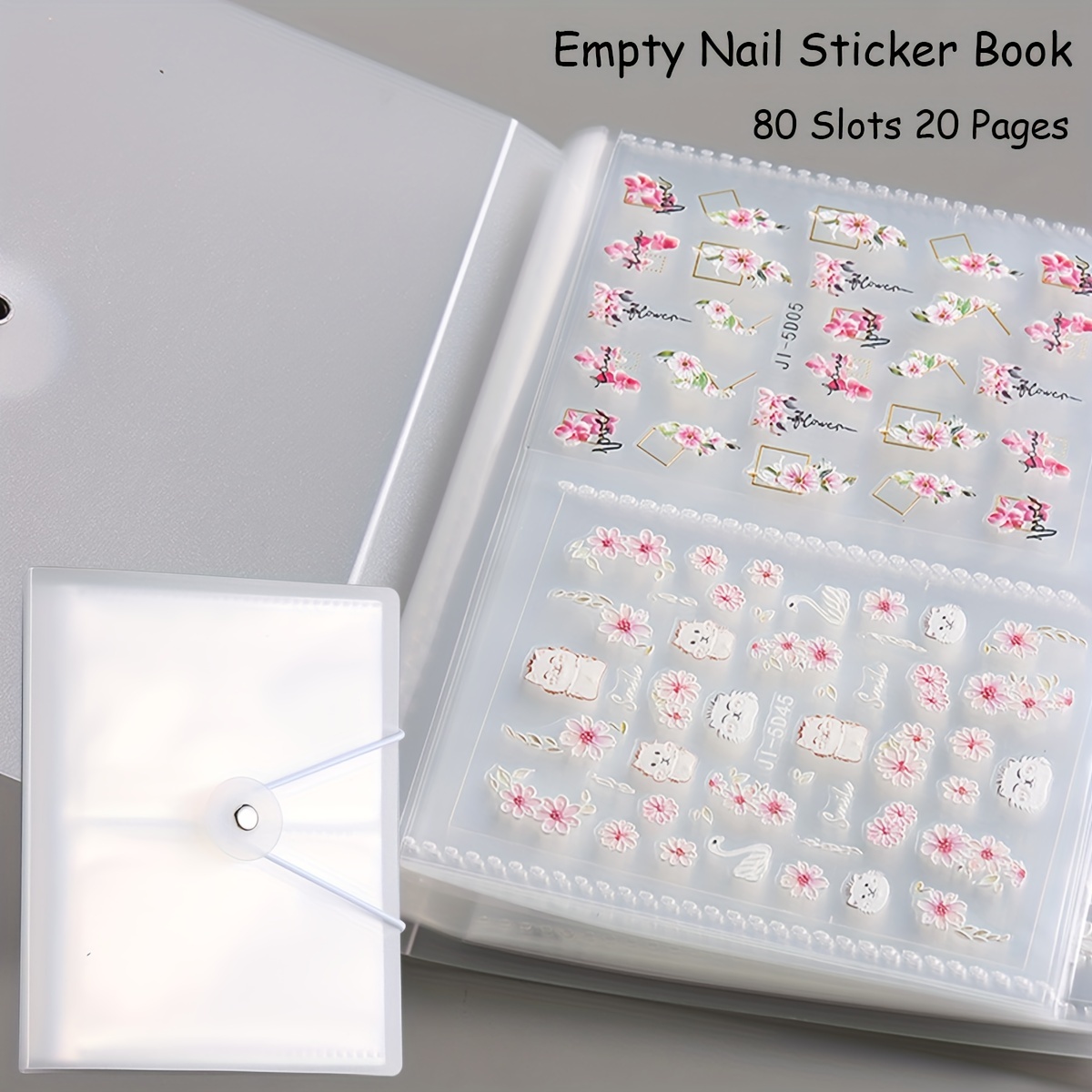 Transparent Nail Art Sticker Book Empty Sticker Storage Book - Temu