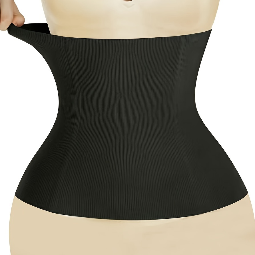 Solid Color Elastic Corset Belts Body Shaping Waist Trainer Casual Work Out  Waistband Postpartum Cinch Belt For Women
