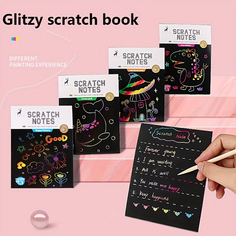 Scratch Art For Scratch Paper Rainbow Scratch Paper For - Temu