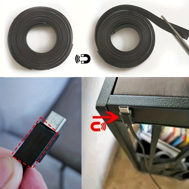 Magnetic Tape With Strong Self Adhesive Flexible - Temu
