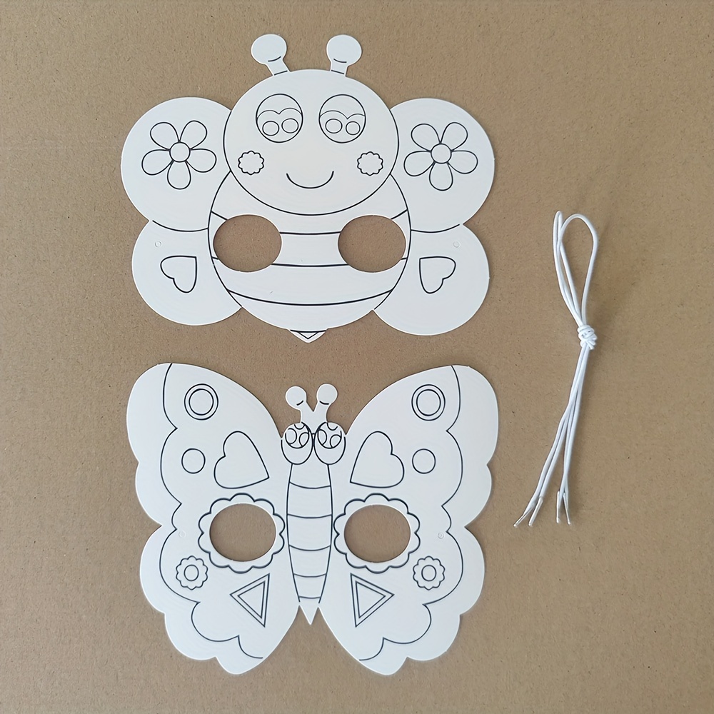 Animal Masks for Kids,DIY Graffiti Blank Painting Mask Party Masks Dre –  ToysCentral - Europe