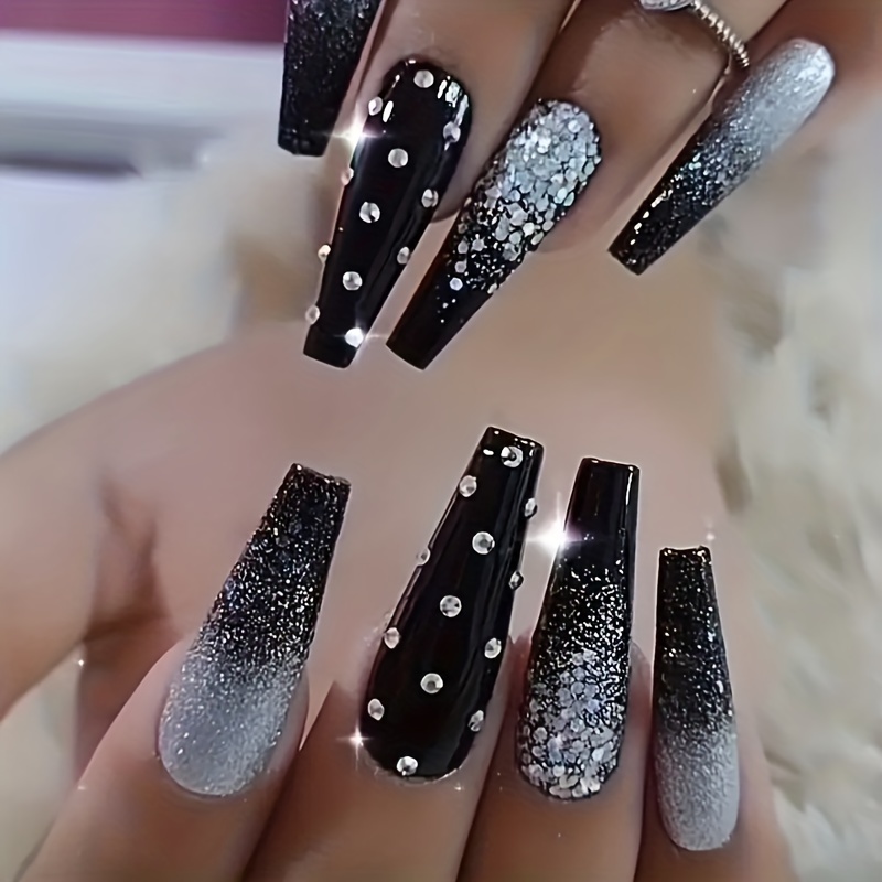 Cristales y piedras para uñas nail art color negro