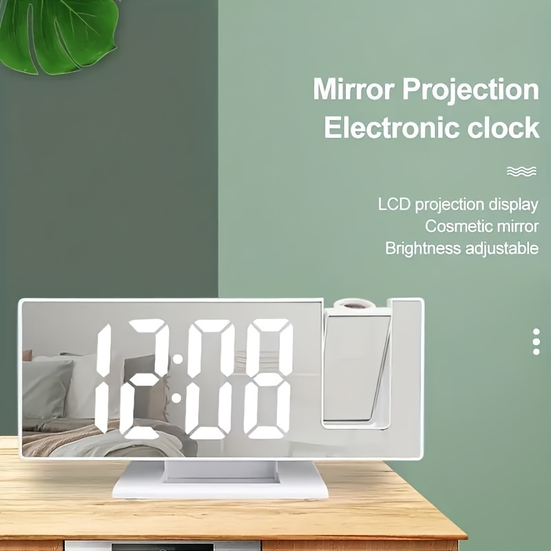 Réveil électronique à projection numérique, table de bureau