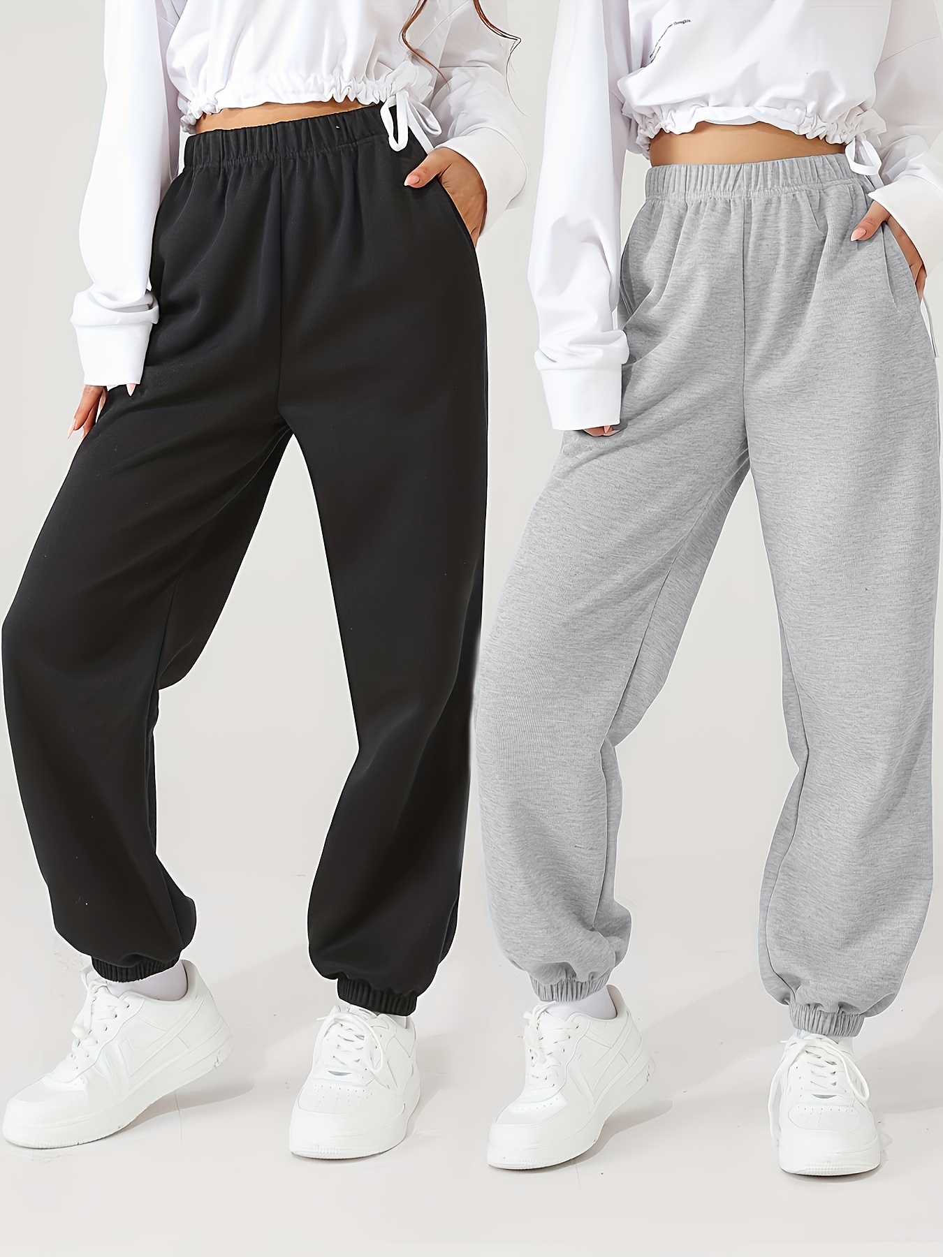 Solid Sports Fitness Causal Sweatpants Running Workout - Temu
