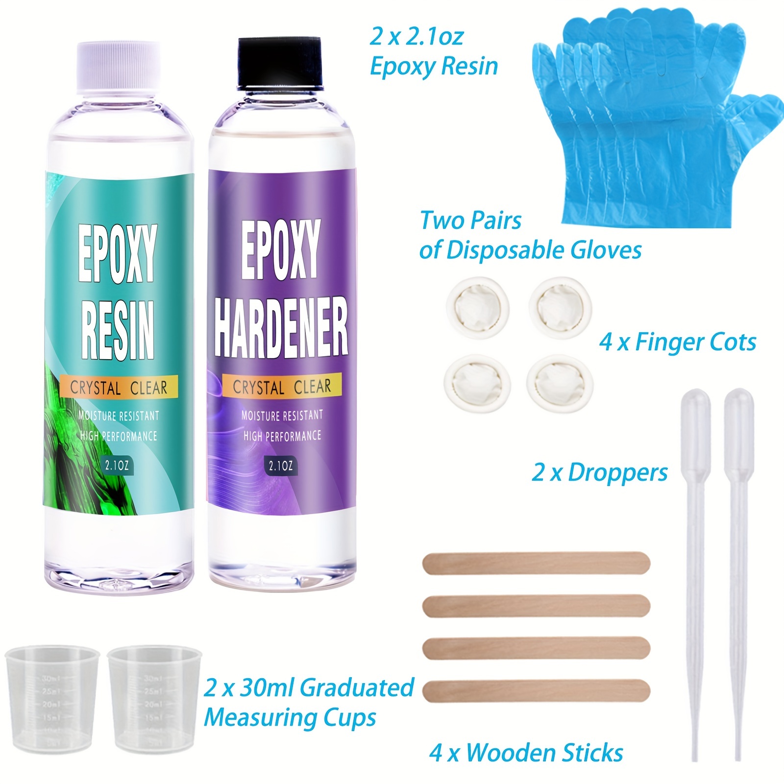 Epoxy Resin Kit Epoxy Resin Crystal Clear Starter Kit For - Temu