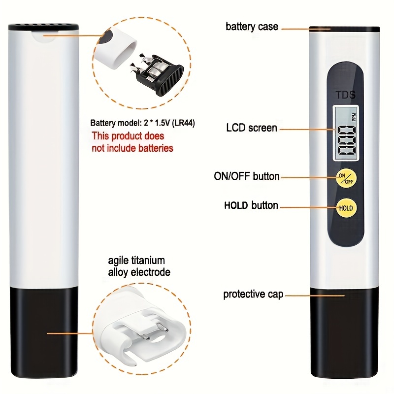 Penna Test Domestici 3 In 1 Qualità 'acqua Tds Penna Tester - Temu