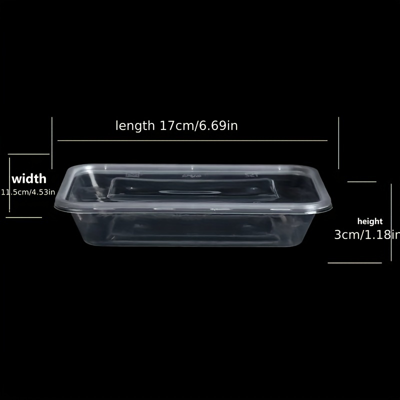 50pcs Disposable High Temp Resistant Lunch Boxes