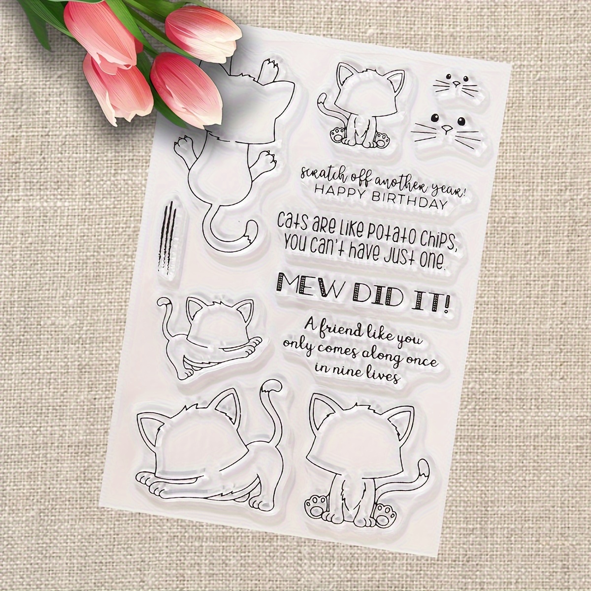 Birthday Cat Stamps