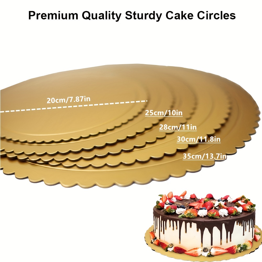 100 Pack Round Cake Boards 6'' Gold Circle Cake Base Cardboard Cake Rounds  Grease Proof Disposable Cardboard for Baking Cake Pizza