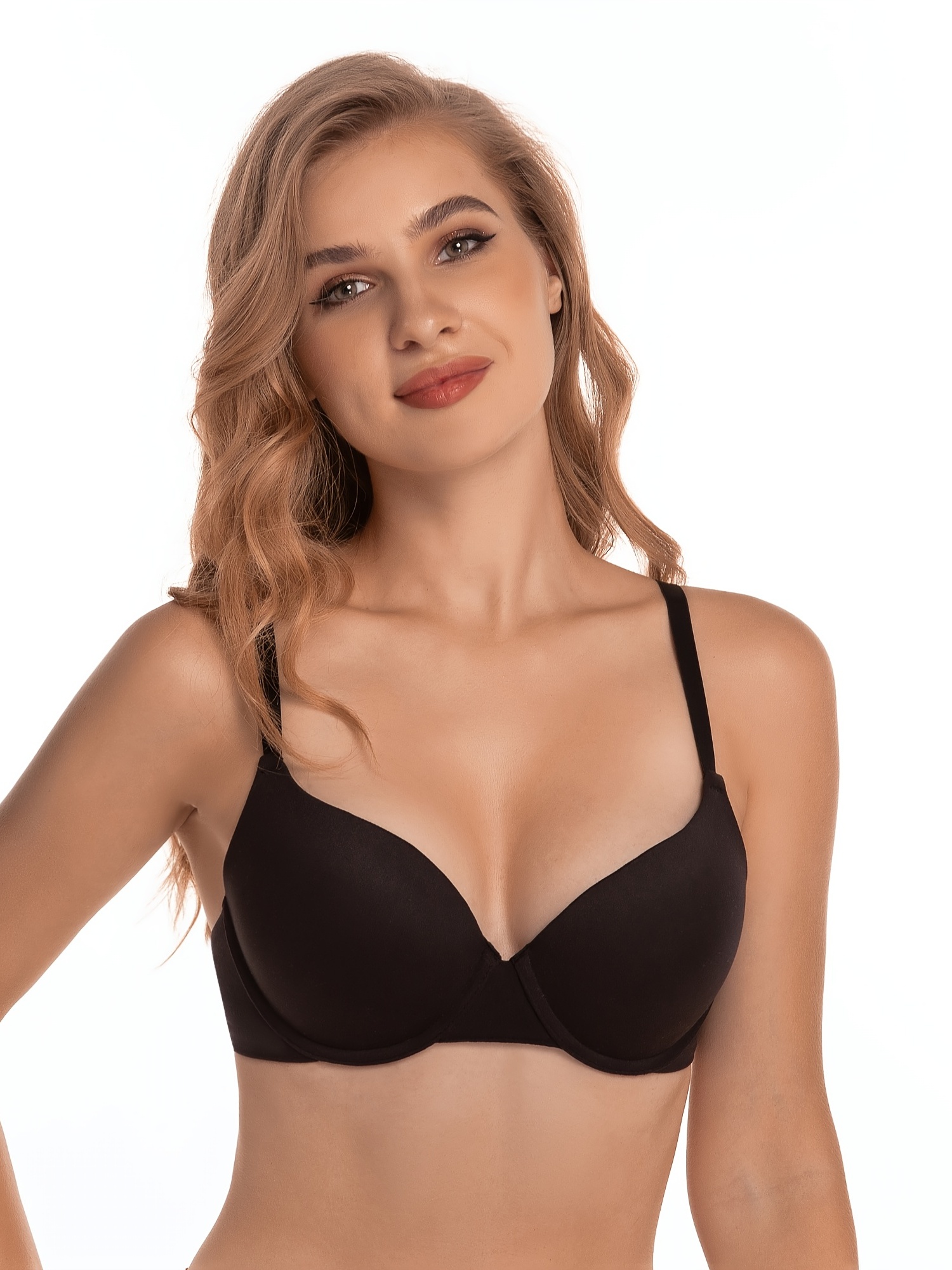 Bras for Women No Underwire Comfortable Push Up Deep V Neck Bras