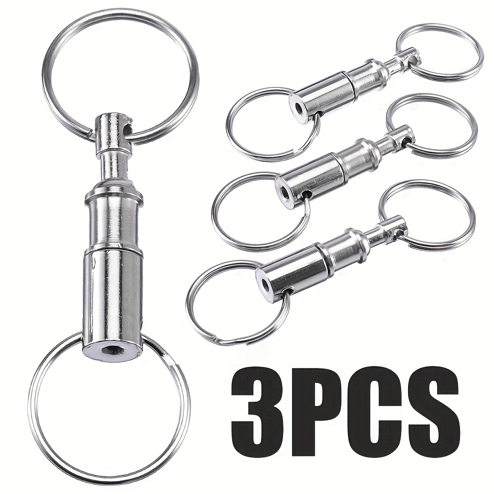 Titanium Belt Loop Keychain Clip Quick Release, Carabiner Key Holder with  Detachable Key Ring