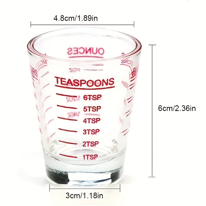 1pc 30 Ml Glass Measuring Cup With Scale Shot Glass Liquid Glass