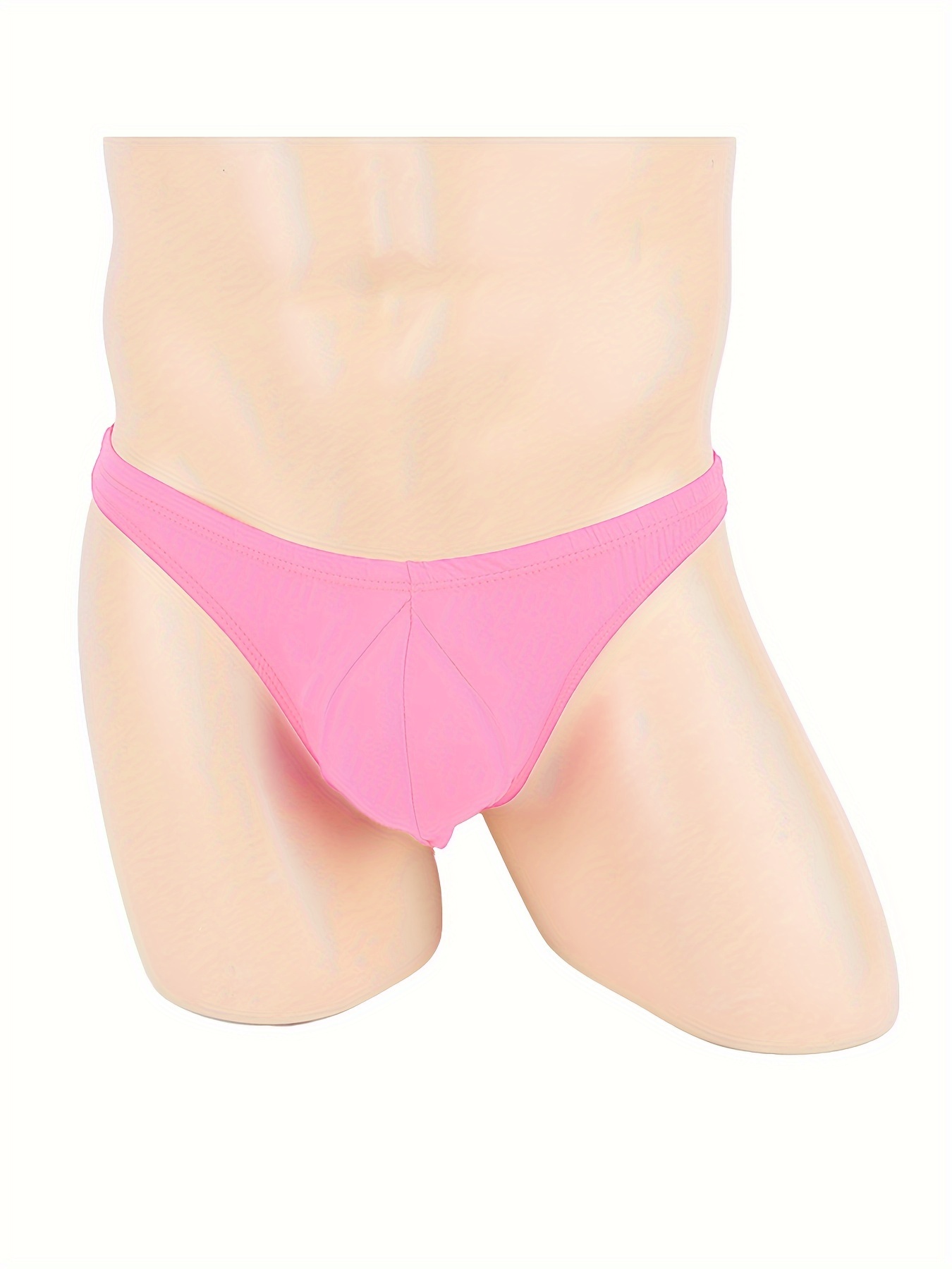 Mens Sheer T Back Open Bottom Thong Transparent Plush Underwear