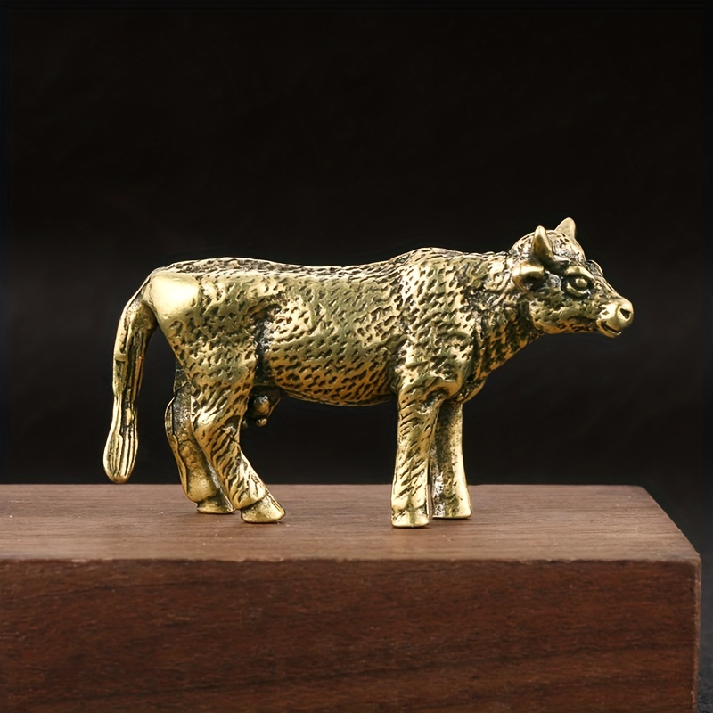Cheetah Brass Ornament Tea Pet Decoration Antique Distressed