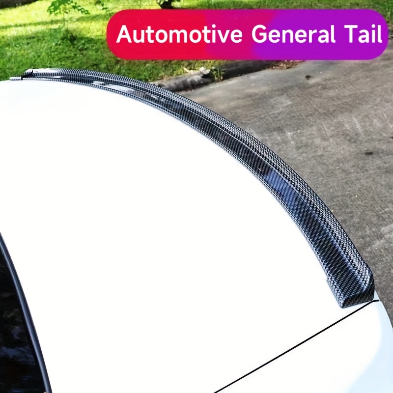 4.9Ft Car Rear Spoiler - 3D Glossy Roof Spoiler Trunk Spoiler Lip Car  Exterior Accessories - Punch-Free Installation - Universal Side Skirt Tail  Fin