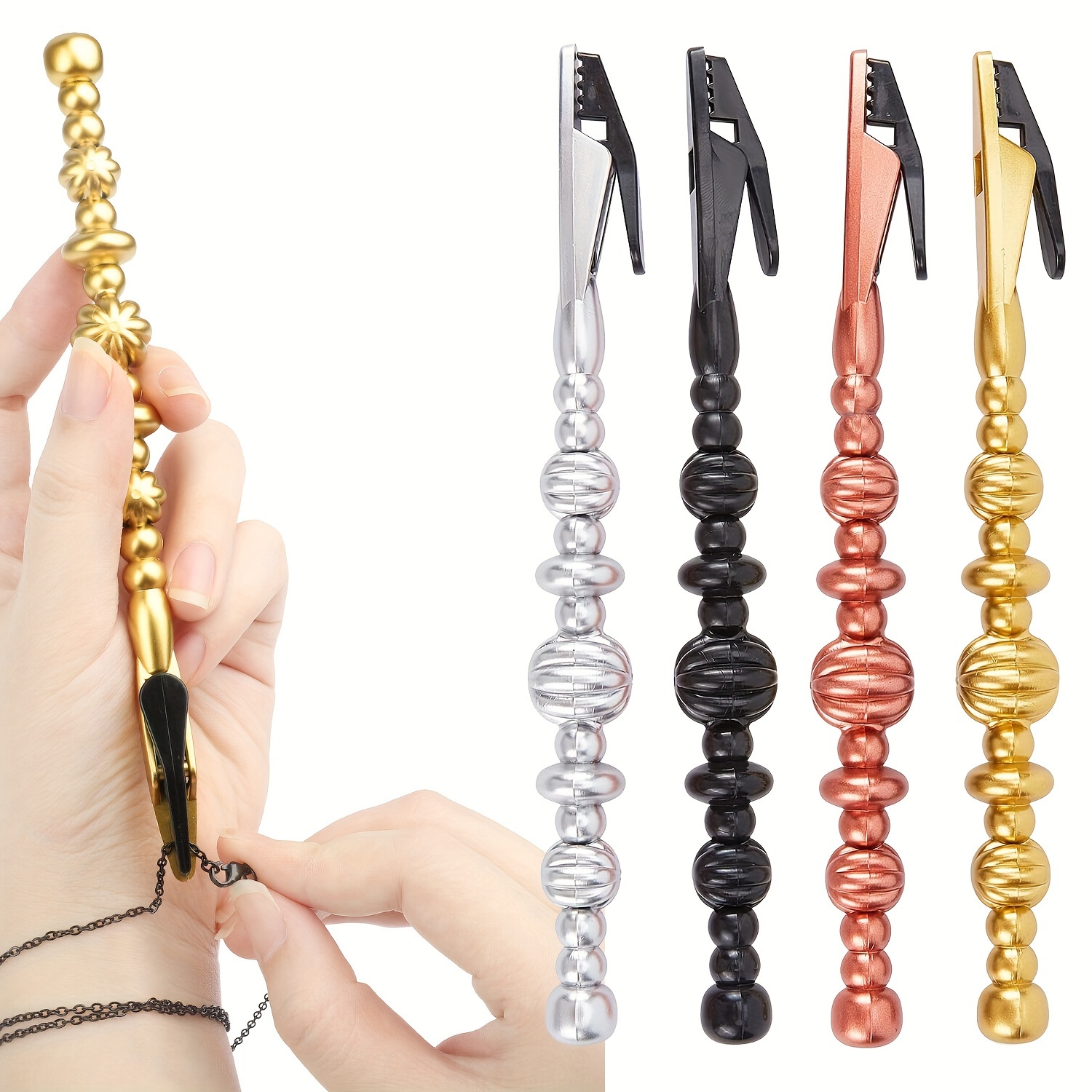  3 Pieces Bracelet Tool Buddy Jewelry Helper - Fastening and  Hooking Equipment for Necklace, Watch Band & Jewelry Clasps, Zippers and  Closures