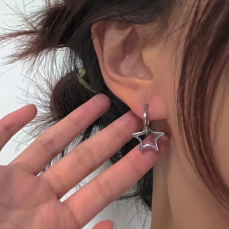 Diamond Star Earrings Real Diamond Stud Earrings Solid 14k - Etsy Singapore