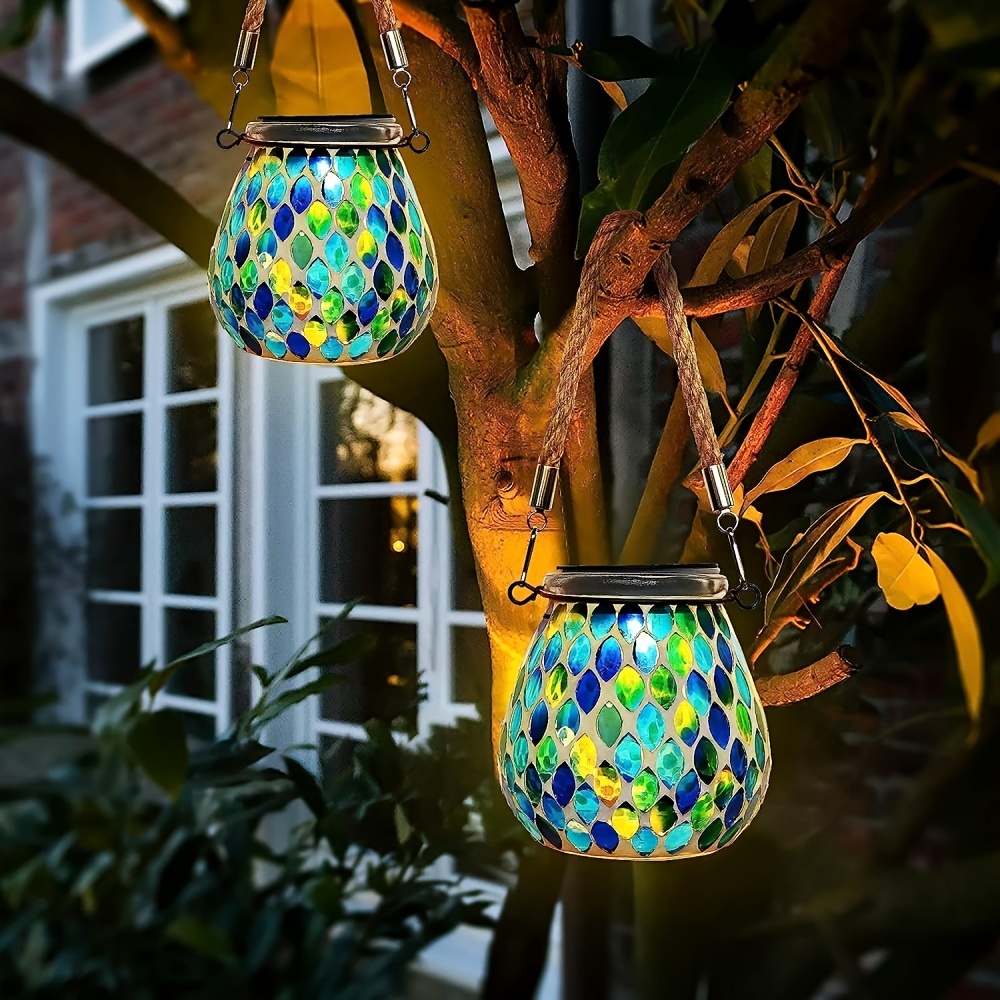 Mosaic solar store table lights