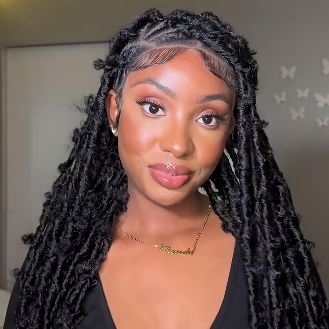 Butterfly Locs Wig Knotless Full Double Lace Wig Synthetic - Temu