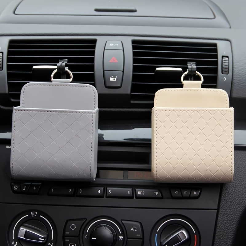 VICASKY Car Storage Box Leather Air Vent Accessories for Women Girl Car  Accessories Car Decorations Interior Aesthetic Car Stuff for Women Phone