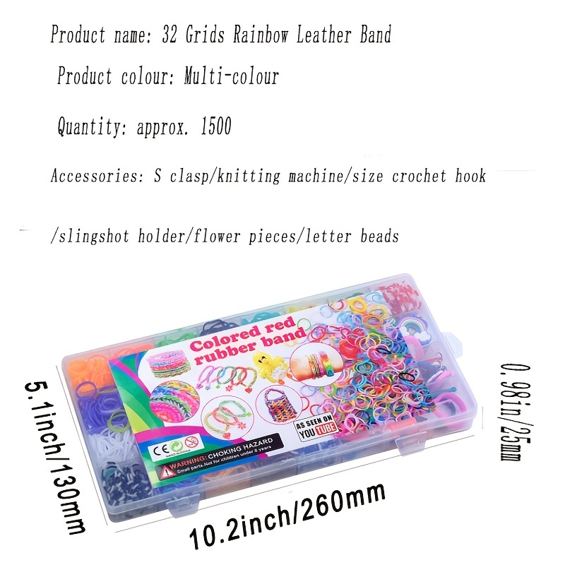  Loom Rubber Bands, 12750pc Rubber Band Refill Kit in