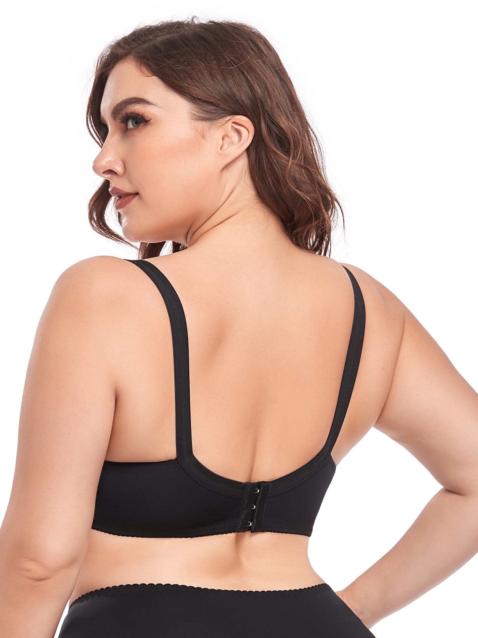 Plus Contrast Mesh Bra