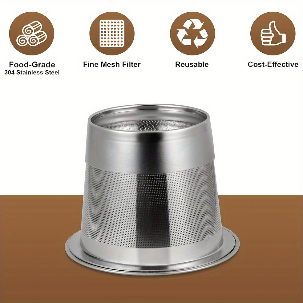 2 Pack K Cups Reusable Coffee Pods for Ninja Dual Brew Coffee Maker  Stainless Steel Permanent K Cups Filters Coffee Accessories Compatible with  Ninja