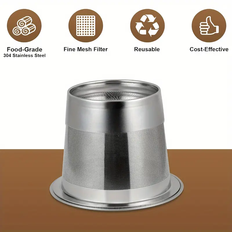Reusable Pods For Ninja Dual Brew Coffee Maker, Stainless Steel Reusable K  Pod Permanent K Cups Filters Coffee Accessories Compatible With Ninja Coffee  Maker Filter Ninja Cfp201&cfp301 Dualbrew - Temu
