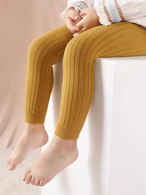 Toddler Girls Soft Warm Knit Leggings Footless Pantyhose - Temu Canada