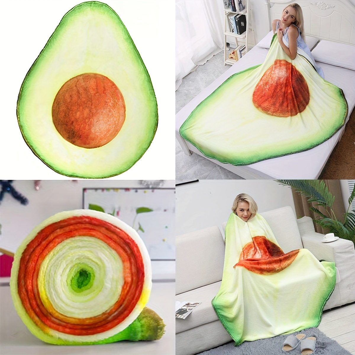 Soft discount avocado blanket