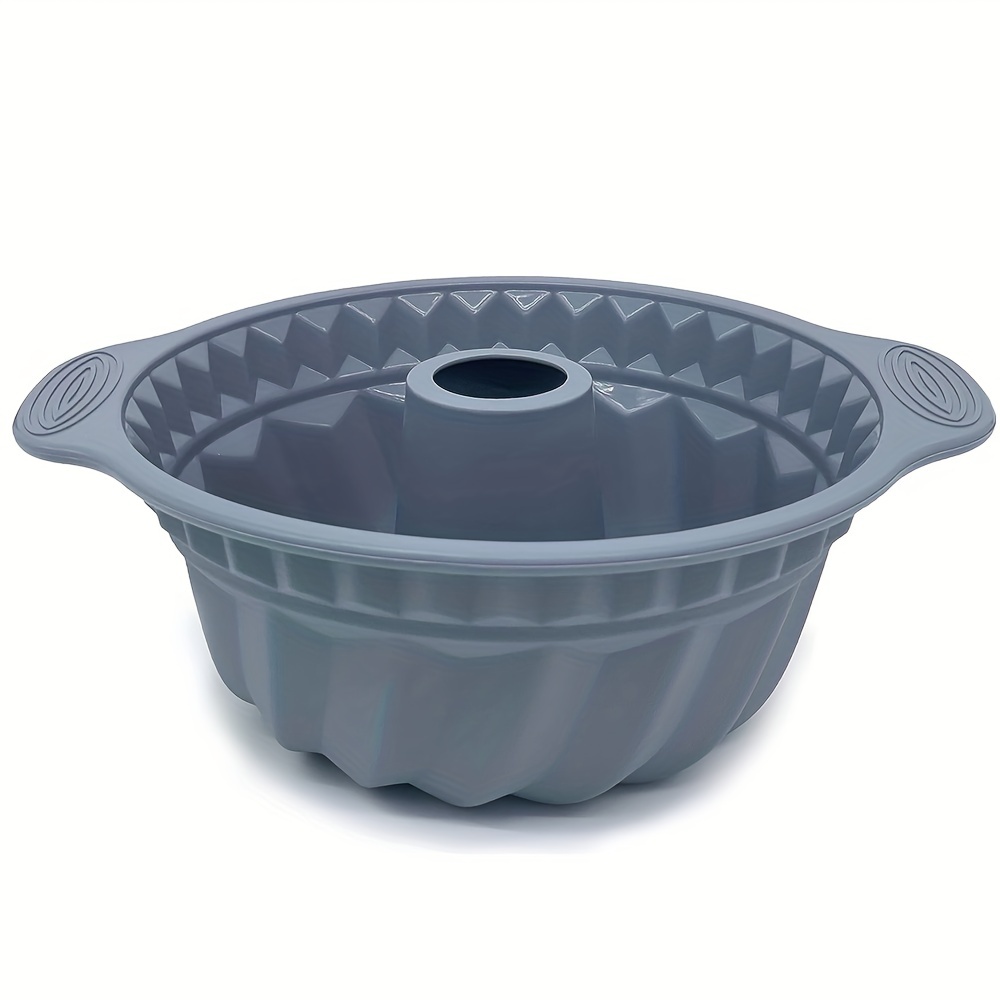 Silicone Bundt Cake Pan With Handle Silicone Fluted Tube - Temu