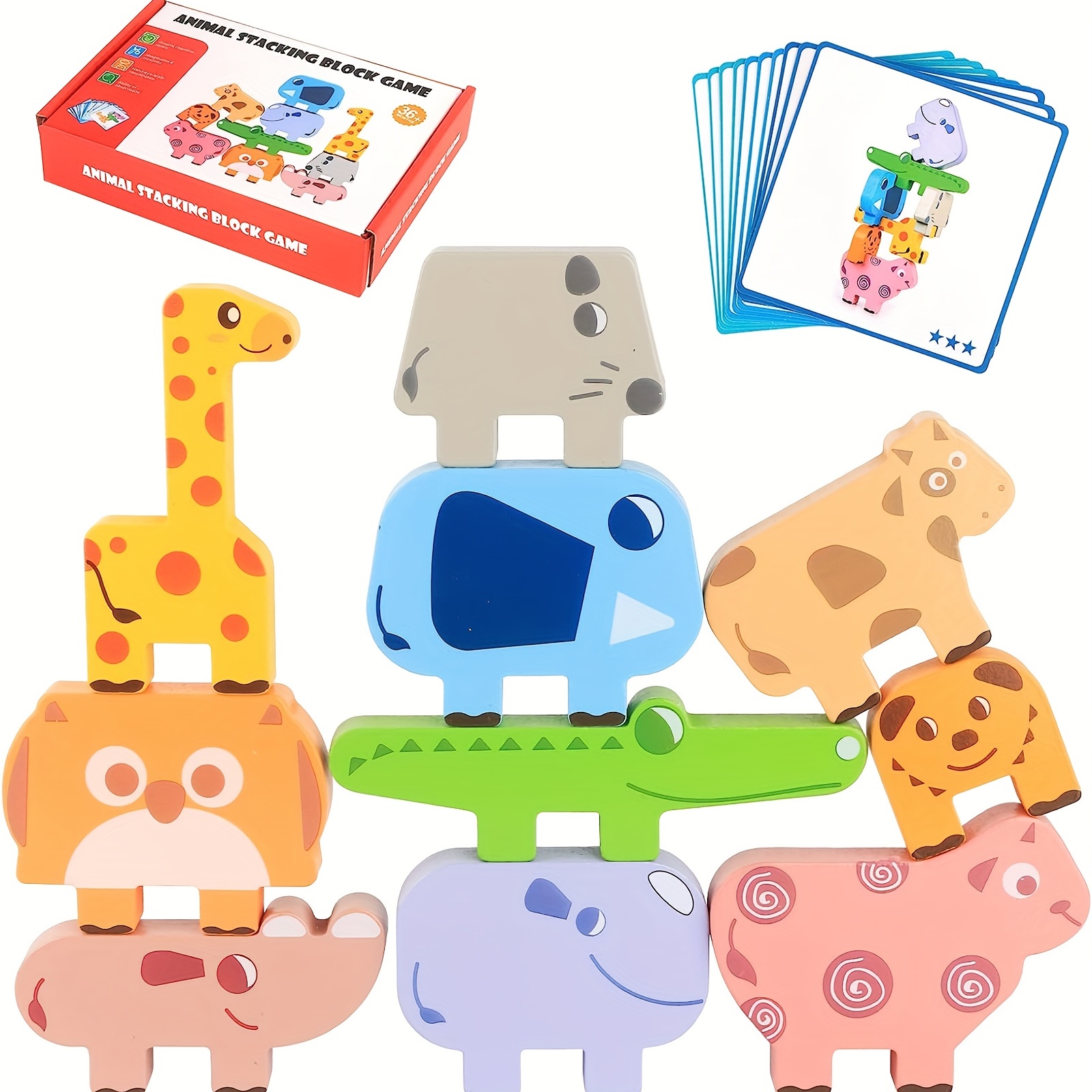 TOWO - Cajas apilables de madera, bloques de tazas para anidar y clasificar  para niños pequeños, cubos apilables, juguetes educativos de aprendizaje