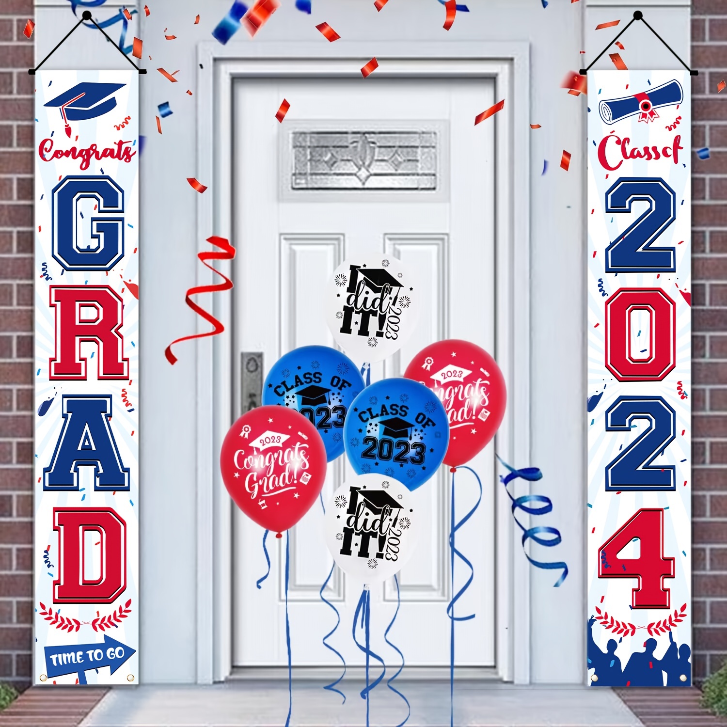 Congrats Grad Class 2024 Flag Color Door Banner Perfect - Temu Canada