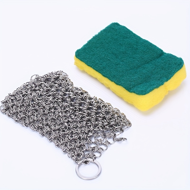 Most Flexible Cast Iron Scrubber, Chainmail Scrubber, Easy To